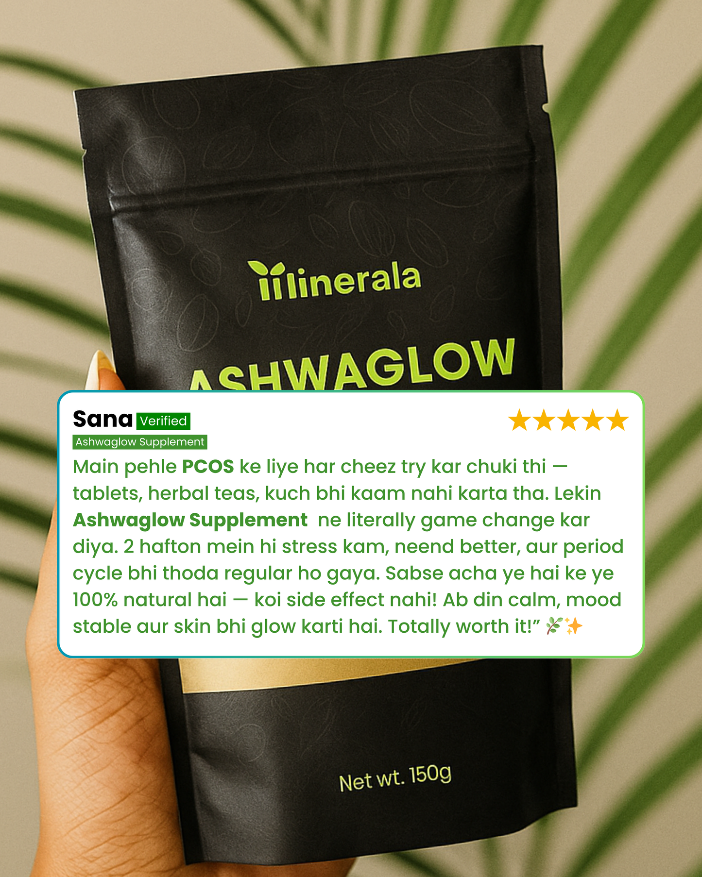 Ashwaglow Powder (For PCOS & Hormonal Balance)