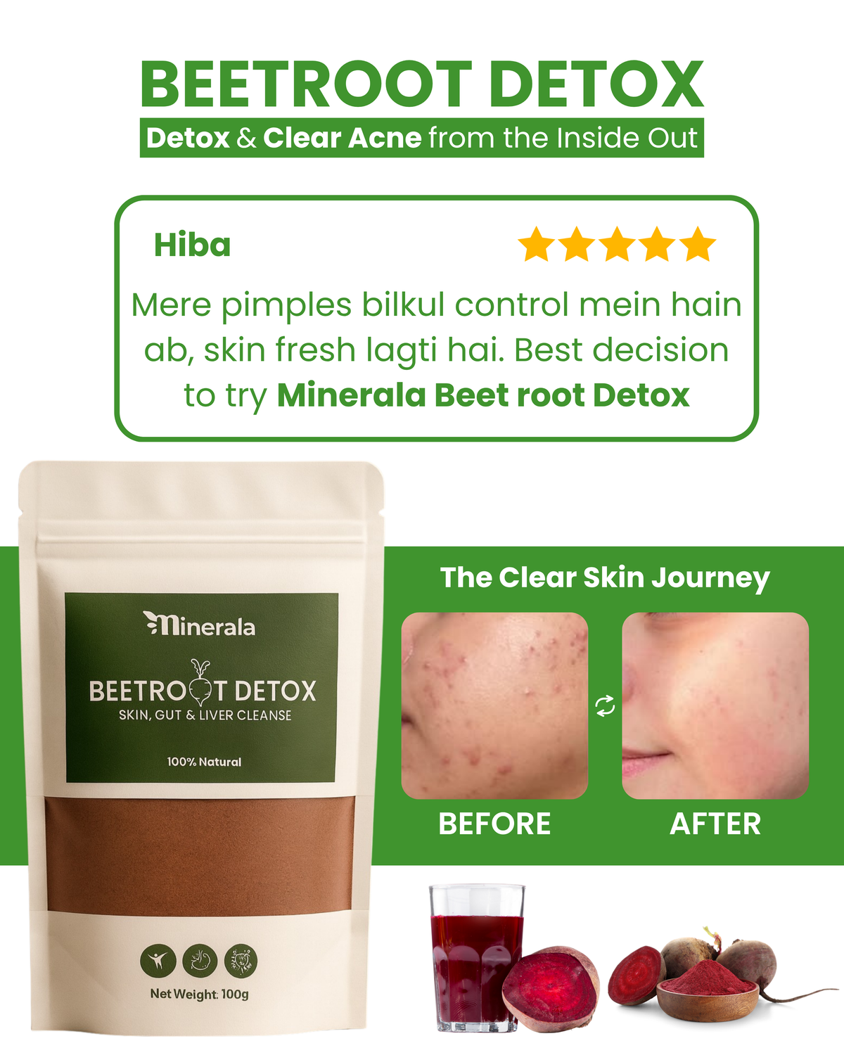Beetroot Cleanse Beetroot Detox for Skin, Gut & Hormone – minerala